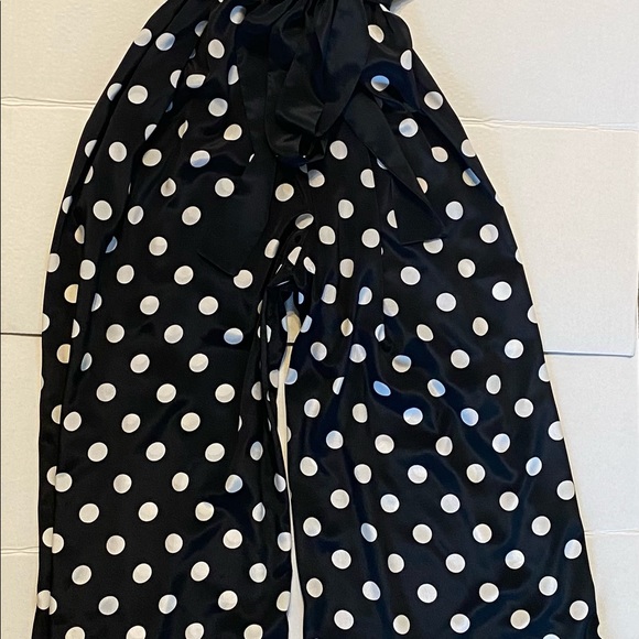 VICTORIA SECRECT POLKA DOT WIDE LEG PANT ROMPER S - Picture 2 of 2